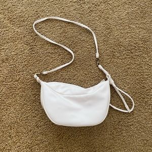 Anthropologie White Leather Crossbody